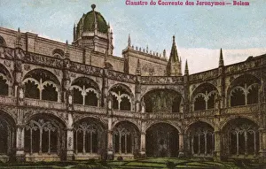 Cloisters Prints: Cloisters of the Jeronimos Monastery, Belem, Portugal
