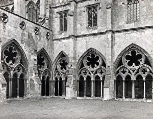 Cloisters Prints: The Cloisters, Salisbury Cathedral, Salisbury, Wiltshire