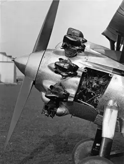 Close-up of the engine installation of the Bristol Bulldog I
