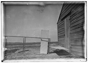 Close-up view of rudders and elevator of glider in front of