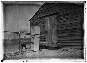 Wilbur Prints: Close-up view of rudders and elevator of glider in front of