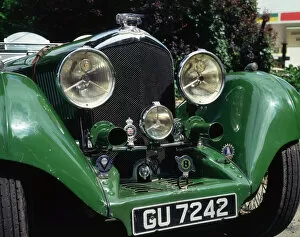 Badge Gallery: Close-up of a vintage Bentley car