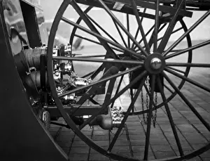 Close-up of wheels on LFB fire engine