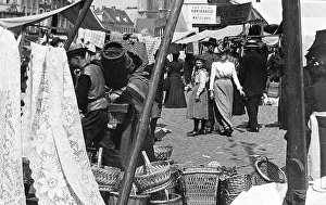 Malines Prints: Cloth and lace market Malines / Mechelen Belgium