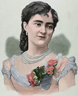 Images Dated 2nd January 2013: Clotilde Cerda (1852-1926). Engraving. Colored