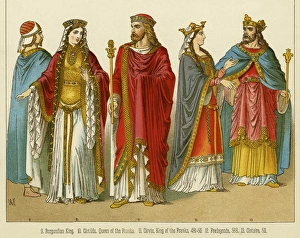 Images Dated 14th September 2015: Clovis I, King of the Franks and Queen Clotilda
