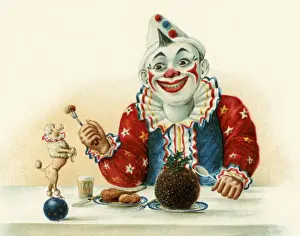 Clown & poodle