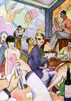 Club in the Latin Quarter of Montparnasse, Paris, 1920s Club in the Latin Quarter of Montparnasse, Paris, 1920s