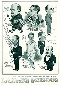 Chapman Collection: Clubland caricatures: the Bath celebrities 1921
