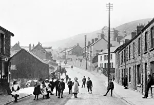 Wern Prints: Clydach Vale Wern Street early 1900s