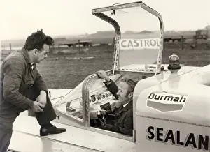 Co-designers A P Freeman and T Rayner (in cockpit)