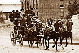 Coach and four horses
