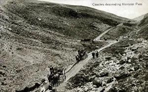 Slopes Prints: Coaches descend the Honister Pass, Lake District, Cumbria