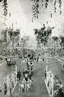 Roofed Prints: Coaches and four, International Horse Show, Olympia, London