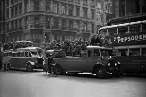 Wembley Gallery: Coaches taking football fans to Cup Final at Wembley