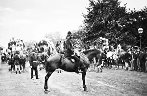 Coaching Prints: A Coaching Club Meet, Hyde Park, London hand coloured photo