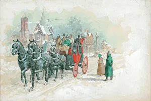 Coaching scene in the snow