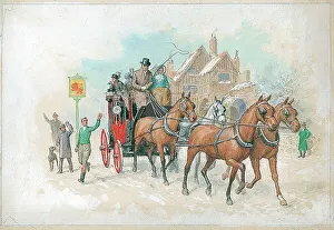 Coaching scene in snow