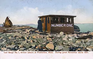 Ashore Prints: Coal barge wreck, Pemberton, Massachusetts, USA