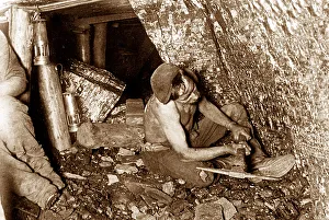 At the coal face in a mine