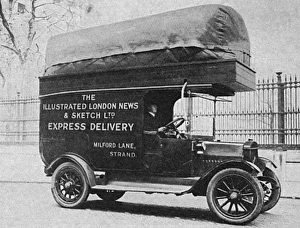Coal-gas powered delivery van of the Illustrated London News Coal-gas powered delivery van of the Illustrated London News