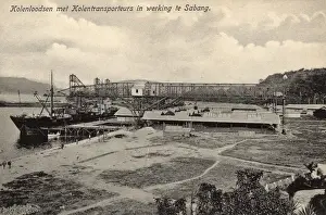 Sumatra Prints: Coal transportation, Sabang, Sumatra, Indonesia
