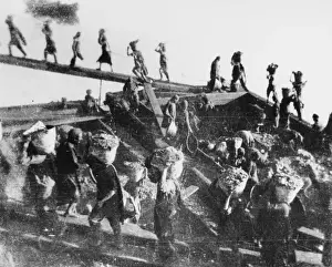 Troop Ship Prints: Coaling operation WWI