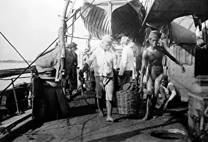 Coaling a ship Royal Navy