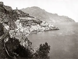 The coast at Amalfi, Italy, circa 1880s