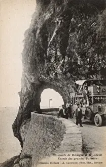 Buses Prints: Coast road from Bougie to Djidjelli, Algeria, North Africa