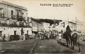 Images Dated 6th June 2017: Coast road to Hotel Cecil, Tangier, Morocco