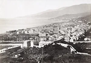 Coast view at Sestri Ponente, Genoa, Italy