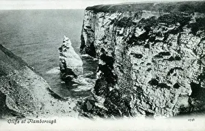 Chalk Prints: Coastal Cliffs at Flamborough, East Riding of Yorkshire. Date: circa 1909