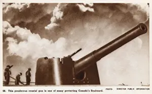 Protecting Prints: Coastal gun protecting the Canadian seaboard - WW2