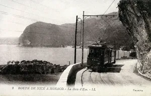 Monaco Prints: Coastal route between Nice and Monaco - La Baie d'Eze
