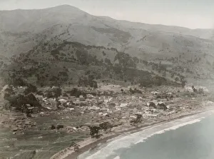 Coastal view of the town of Atami, Japan
