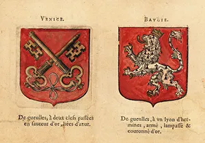Escutcheon Prints: Coat of arms of the Counts of Venice and Bauge