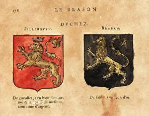 Escutcheon Prints: Coat of arms of the Duchies of Sillinguen and Brabant, Low Count