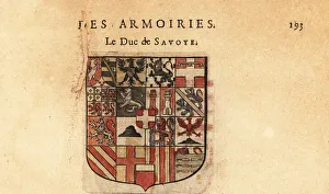 Escutcheon Prints: Coat of arms of the Duke of Savoy