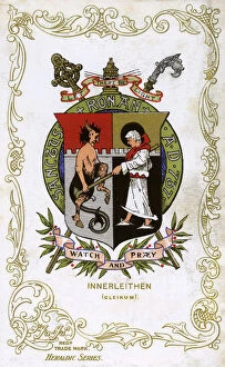 Images Dated 17th March 2016: The Coat of Arms of Innerleithen (Cleikum), Scotland