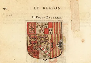 Escutcheon Prints: Coat of arms of the King of Navarre