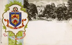 Warwick Prints: Coat of Arms of (Royal) Leamington (Spa) and Warwick Castle