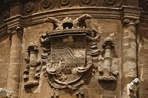 Images Dated 22nd April 2007: Coat of arms. Seville cathedral. Facade. Andalusia. Spain
