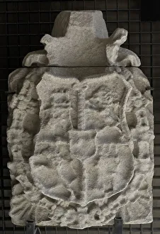 Porta Prints: Coat of arms of Spain. From the ancient Gate of Aires