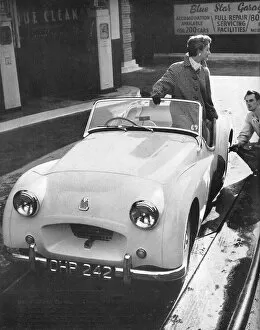 Driving Collection: A coat by Moorcott to drive a Triumph sports car