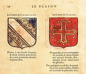 Chez Rolet Boutonne Prints: Coats of arms of the Counts of Champagne and Toulouse