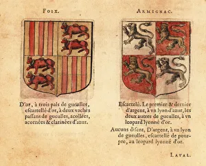 Escutcheon Prints: Coats of arms of the Counts of Foix and Armagnac