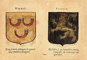 Escutcheon Prints: Coats of arms of the Counts of Horne and the Palatine of the Rhi