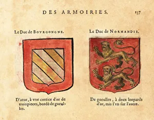 Chez Rolet Boutonne Prints: Coats of arms of the Dukes of Burgundy and Normandy