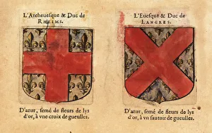 Chez Rolet Boutonne Prints: Coats of arms of the Dukes of Rheims and Langres
